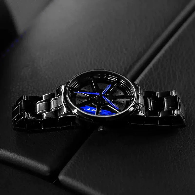 Männer Mode Heißer Verkauf Auto Felge Armbanduhr 360 Grad